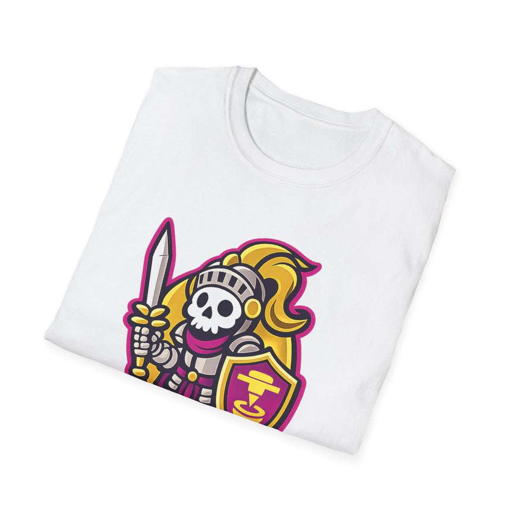 BOZ3D Skeleton Knight Color Logo T-Shirt | Gold & Pink 3D Printing Maker Tee