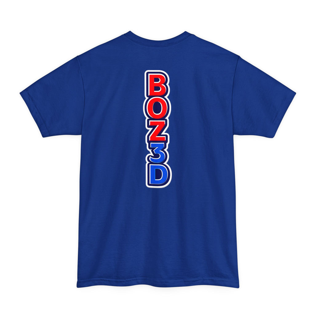 BOZ3D Skeleton Knight Color Logo T-Shirt | Red, White & Blue 3D Printing Maker Tee