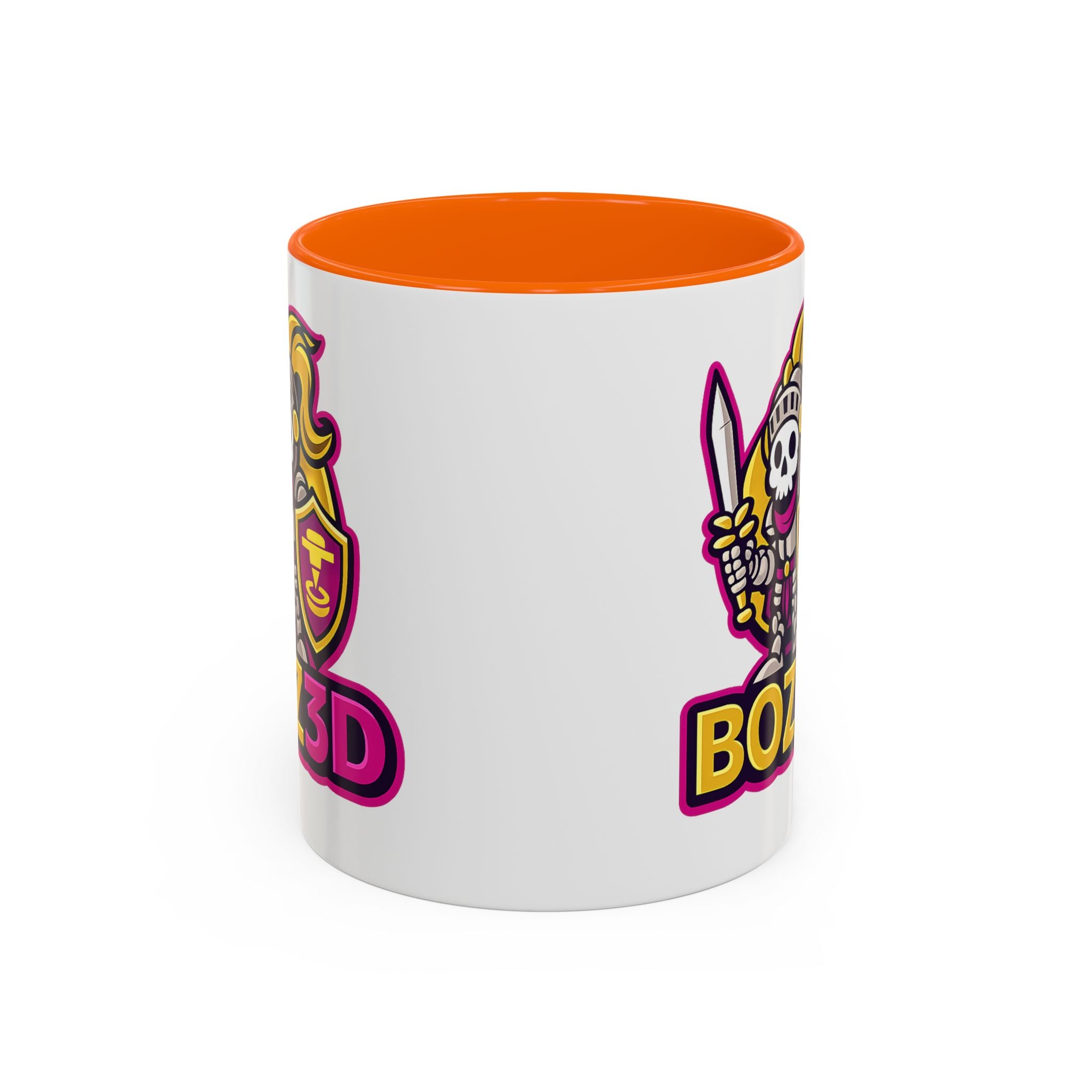 Skull Knight Logo Accent Coffee Mug (11/15oz) — BOZ3D Gaming Drinkware