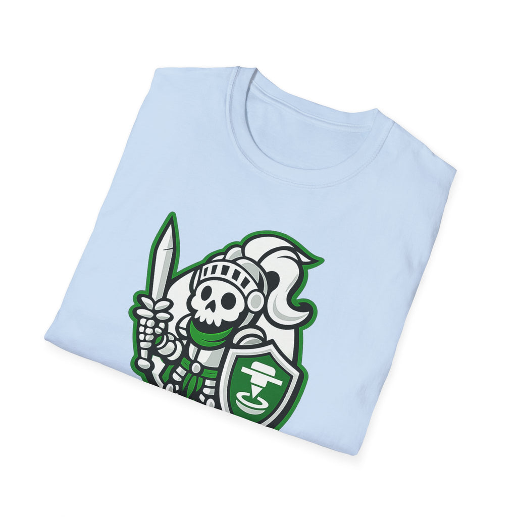 BOZ3D Skeleton Knight Color Logo T-Shirt | White & Green 3D Printing Maker Tee
