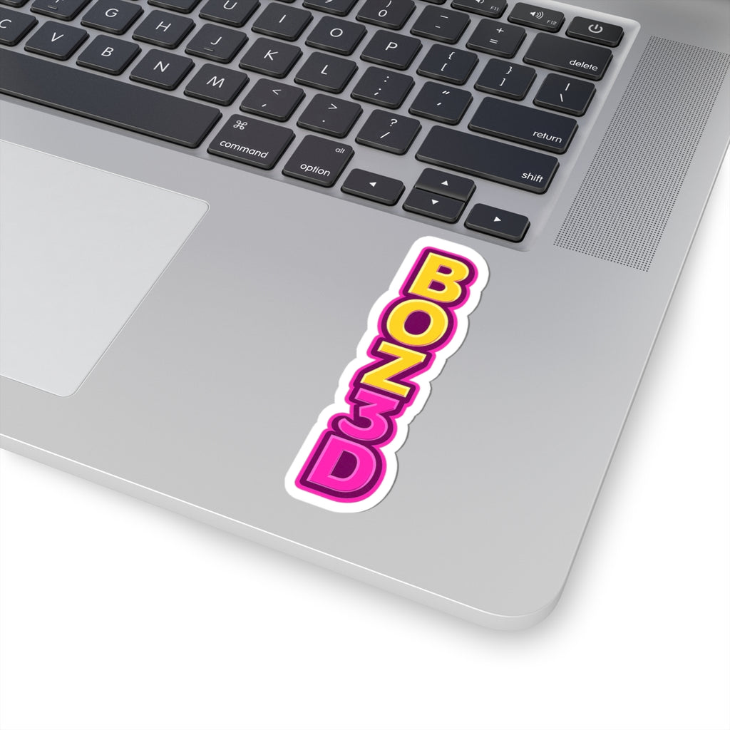 BOZ3D Logo Sticker – Pink & Gold Edition