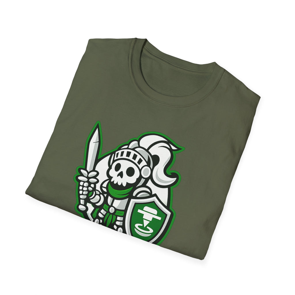 BOZ3D Skeleton Knight Color Logo T-Shirt | White & Green 3D Printing Maker Tee