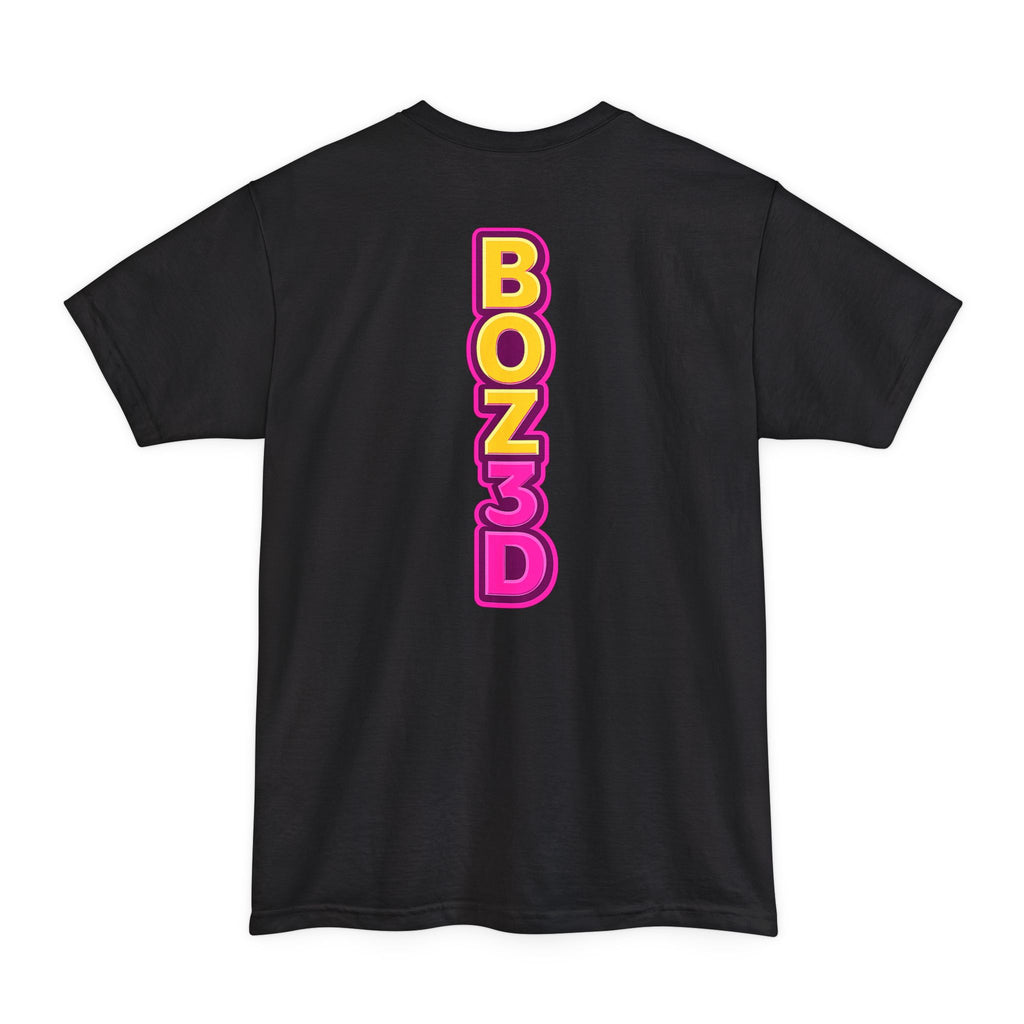BOZ3D Skeleton Knight Color Logo T-Shirt | Gold & Pink 3D Printing Maker Tee