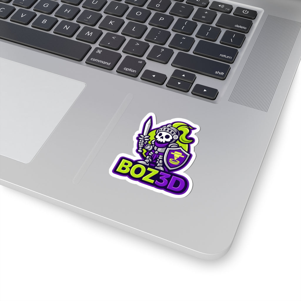 BOZ3D Skeleton Knight Sticker | Green & Purple 3D Printing Maker Decal