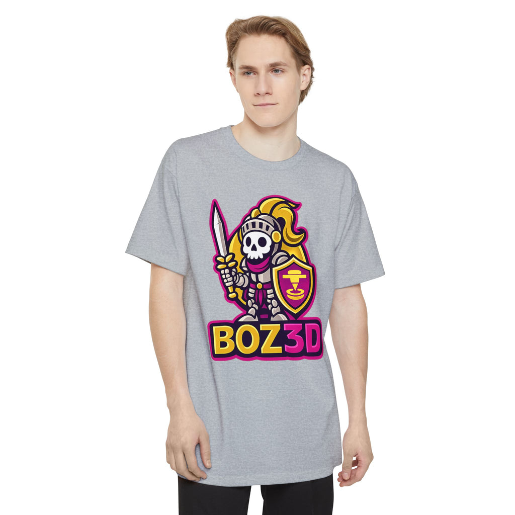 BOZ3D Skeleton Knight Color Logo T-Shirt | Gold & Pink 3D Printing Maker Tee