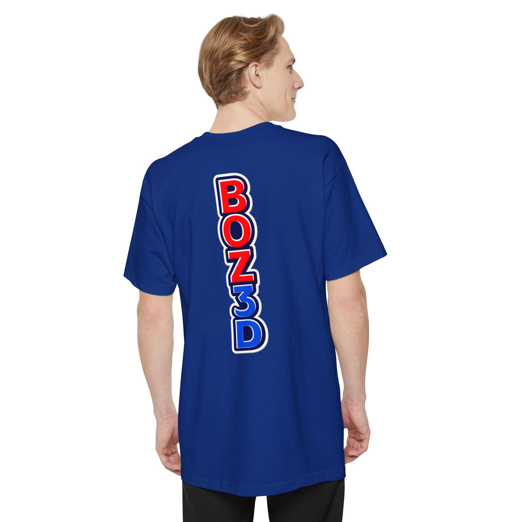 BOZ3D Skeleton Knight Color Logo T-Shirt | Red, White & Blue 3D Printing Maker Tee