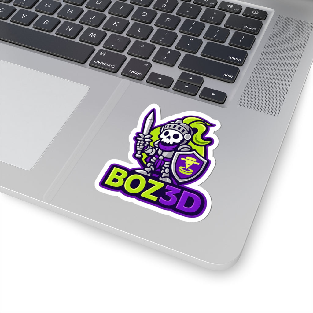 BOZ3D Skeleton Knight Sticker | Green & Purple 3D Printing Maker Decal