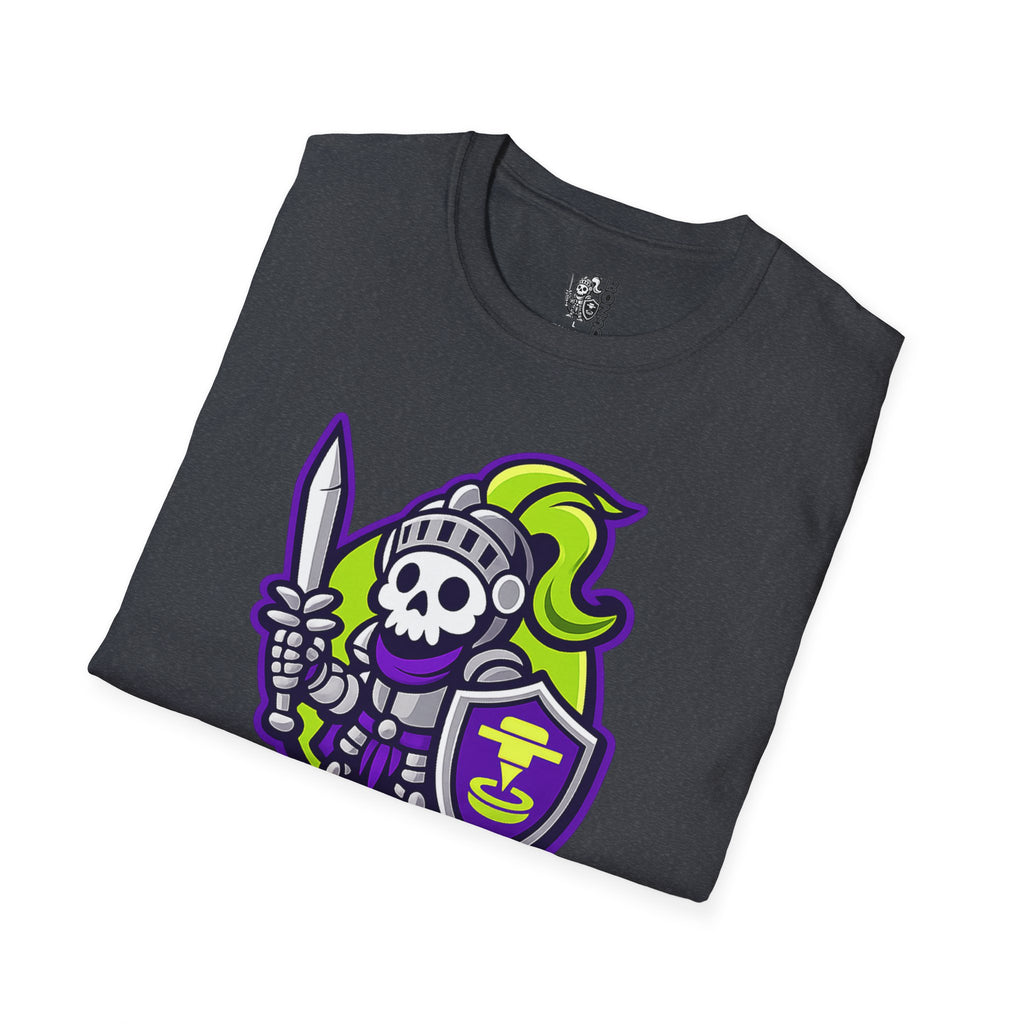 BOZ3D Skeleton Knight Color Logo T-Shirt | Green & Purple 3D Printing Maker Tee