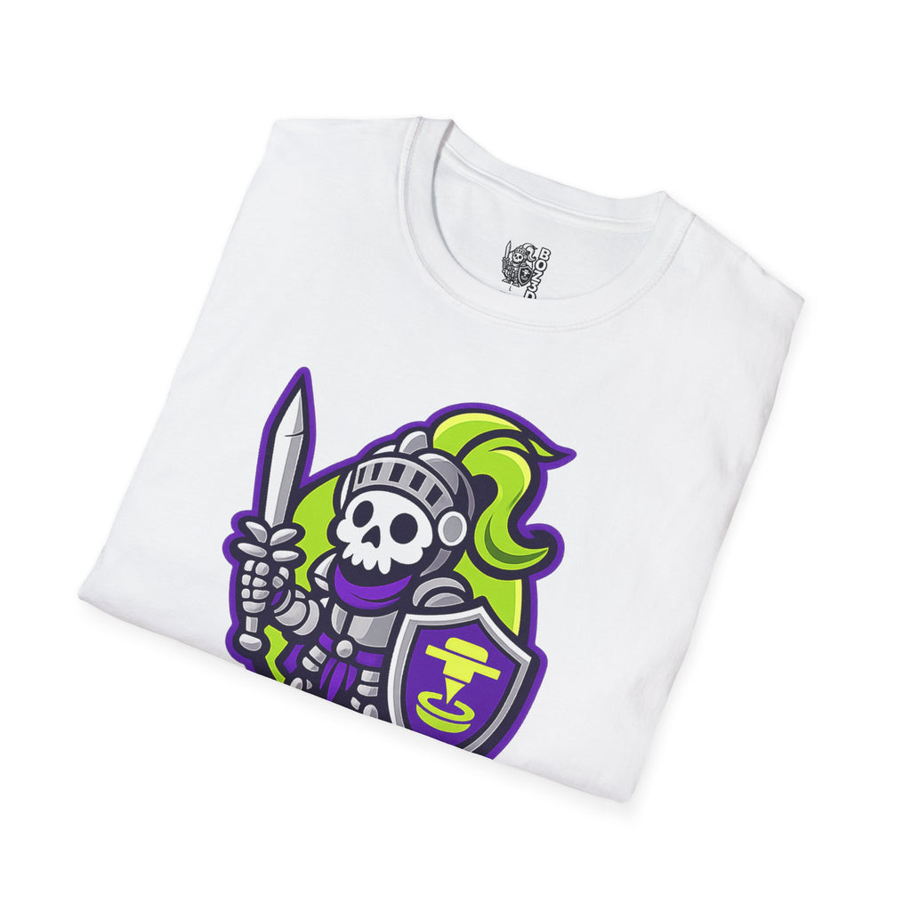 BOZ3D Skeleton Knight Color Logo T-Shirt | Green & Purple 3D Printing Maker Tee