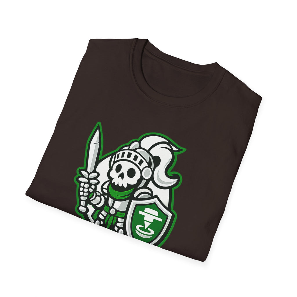 BOZ3D Skeleton Knight Color Logo T-Shirt | White & Green 3D Printing Maker Tee