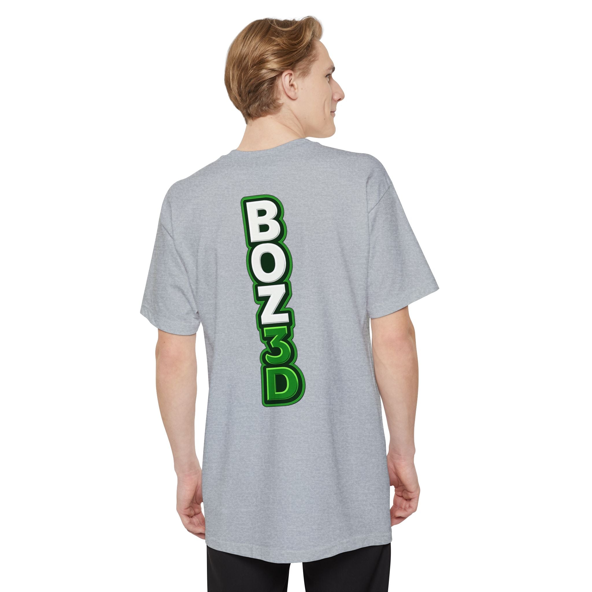 BOZ3D Skeleton Knight Color Logo T-Shirt | White & Green 3D Printing Maker Tall Tee