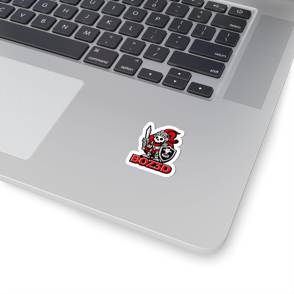 BOZ3D Logo Sticker – Red & White Edition