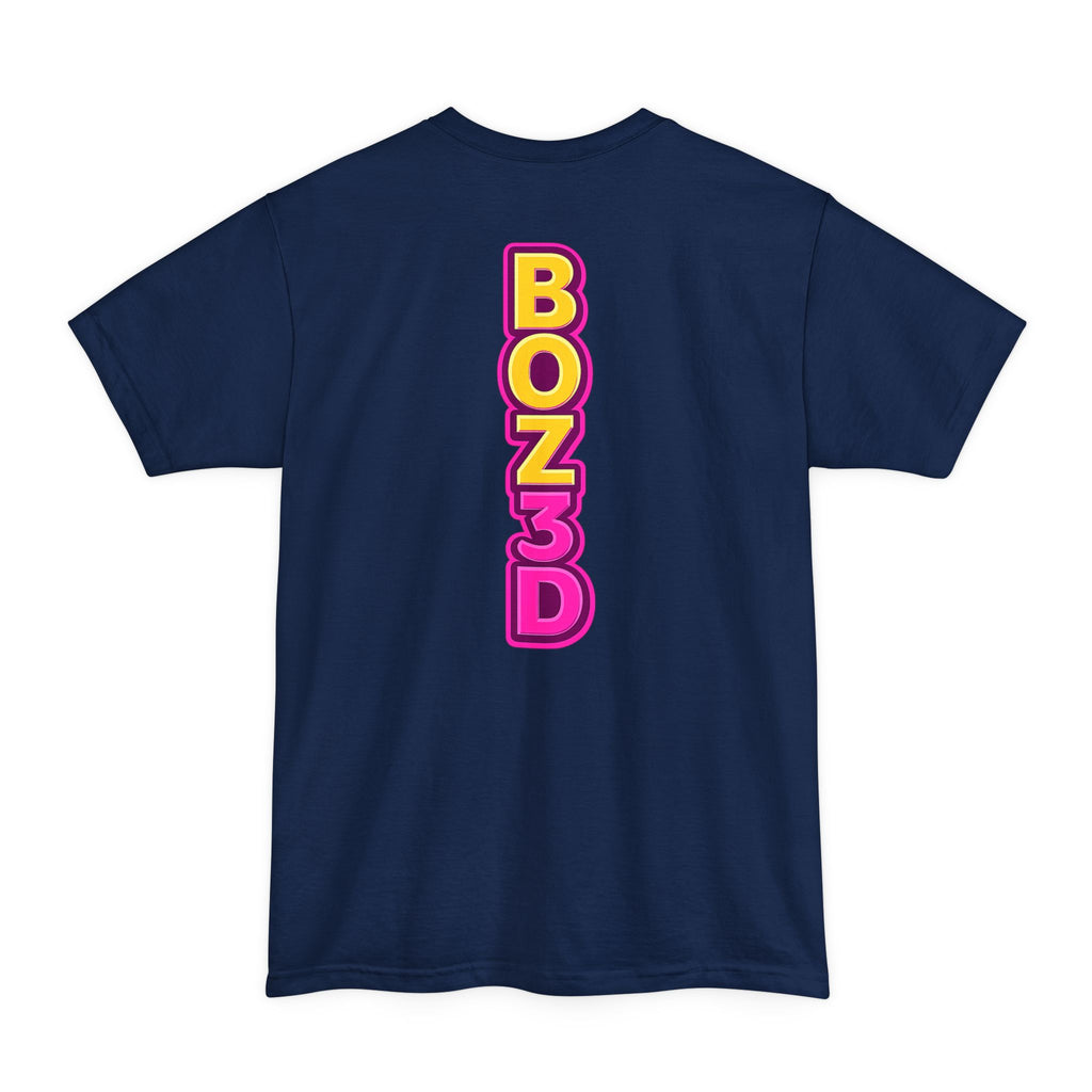 BOZ3D Skeleton Knight Color Logo T-Shirt | Gold & Pink 3D Printing Maker Tee