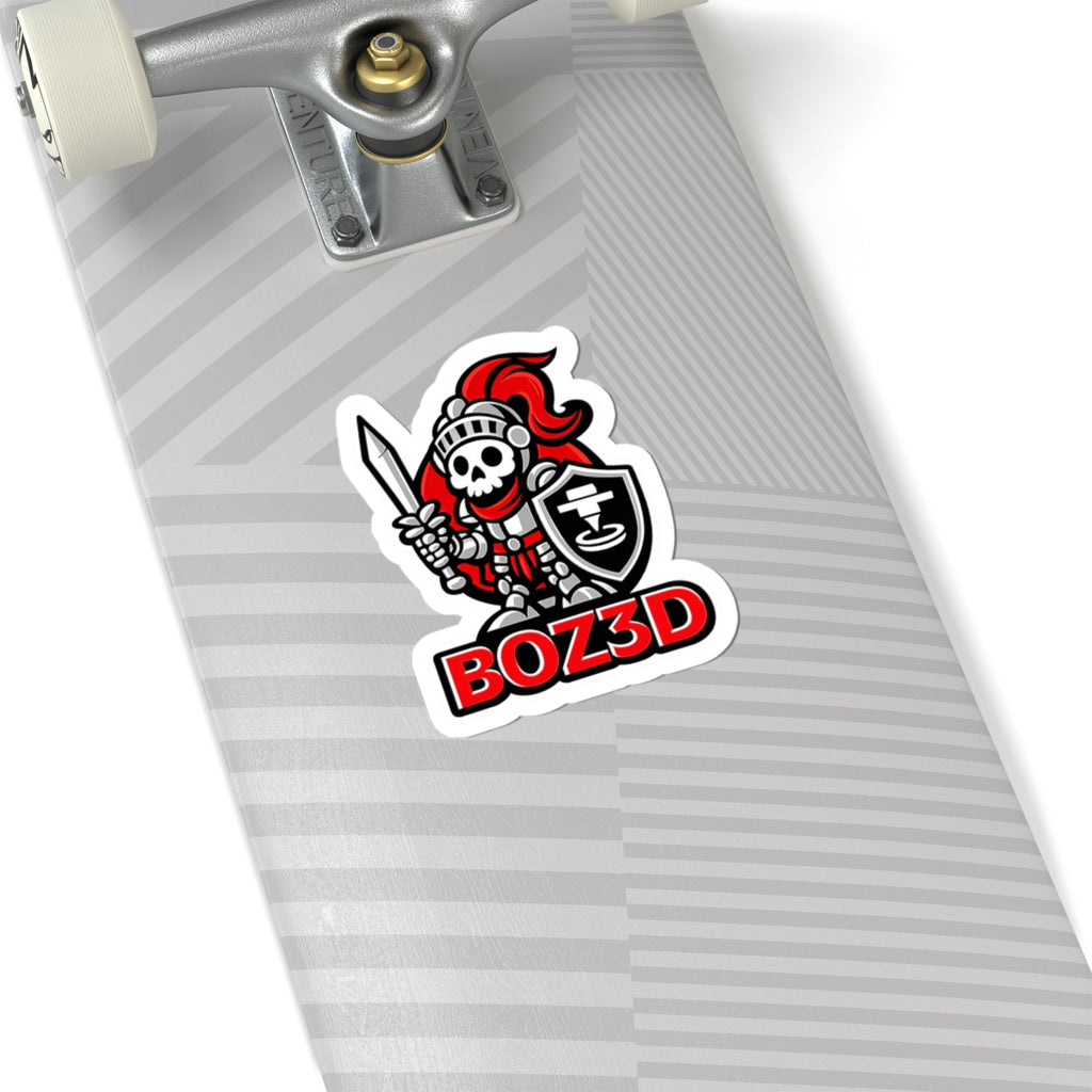 BOZ3D Logo Sticker – Red & White Edition