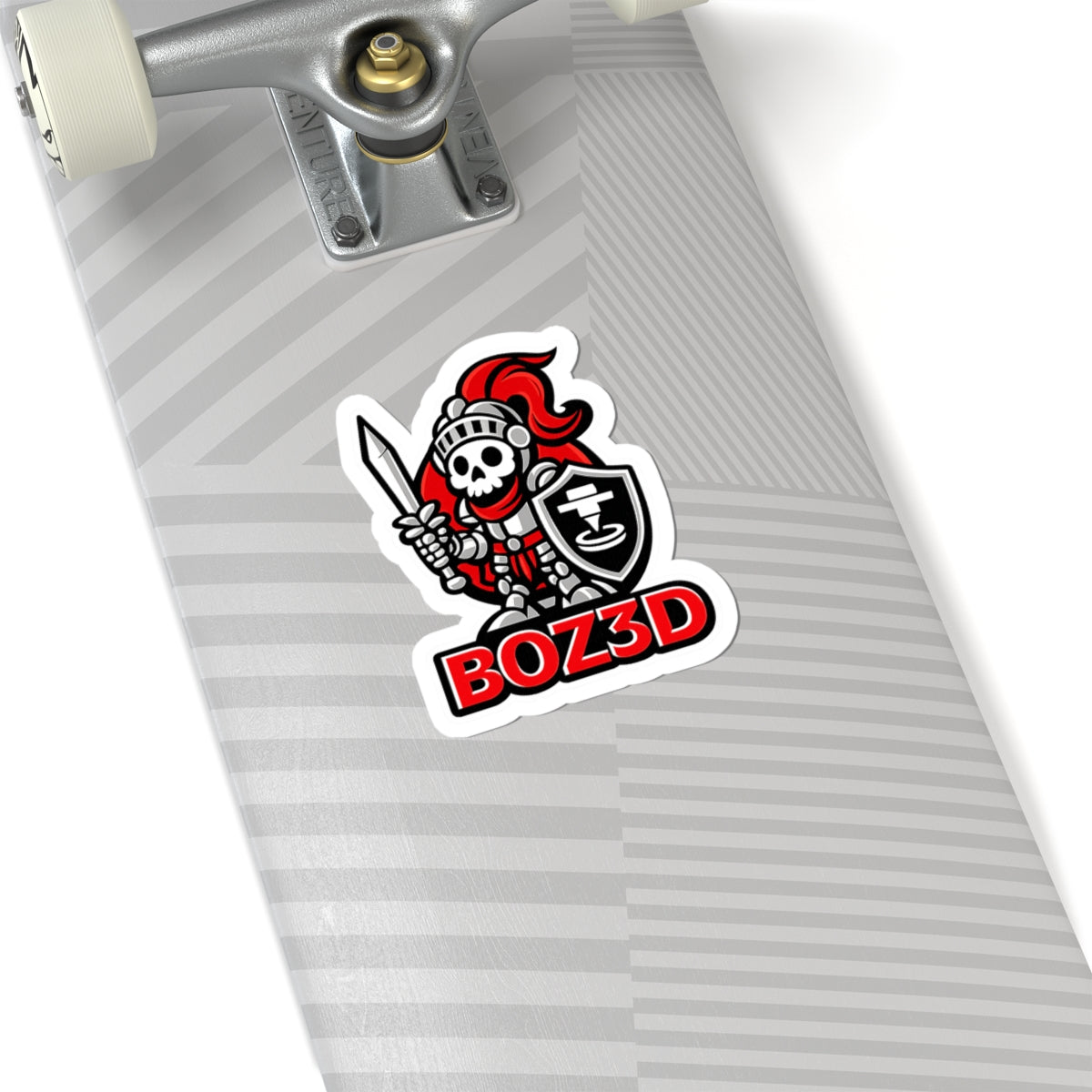 BOZ3D Logo Sticker – Red & White Edition