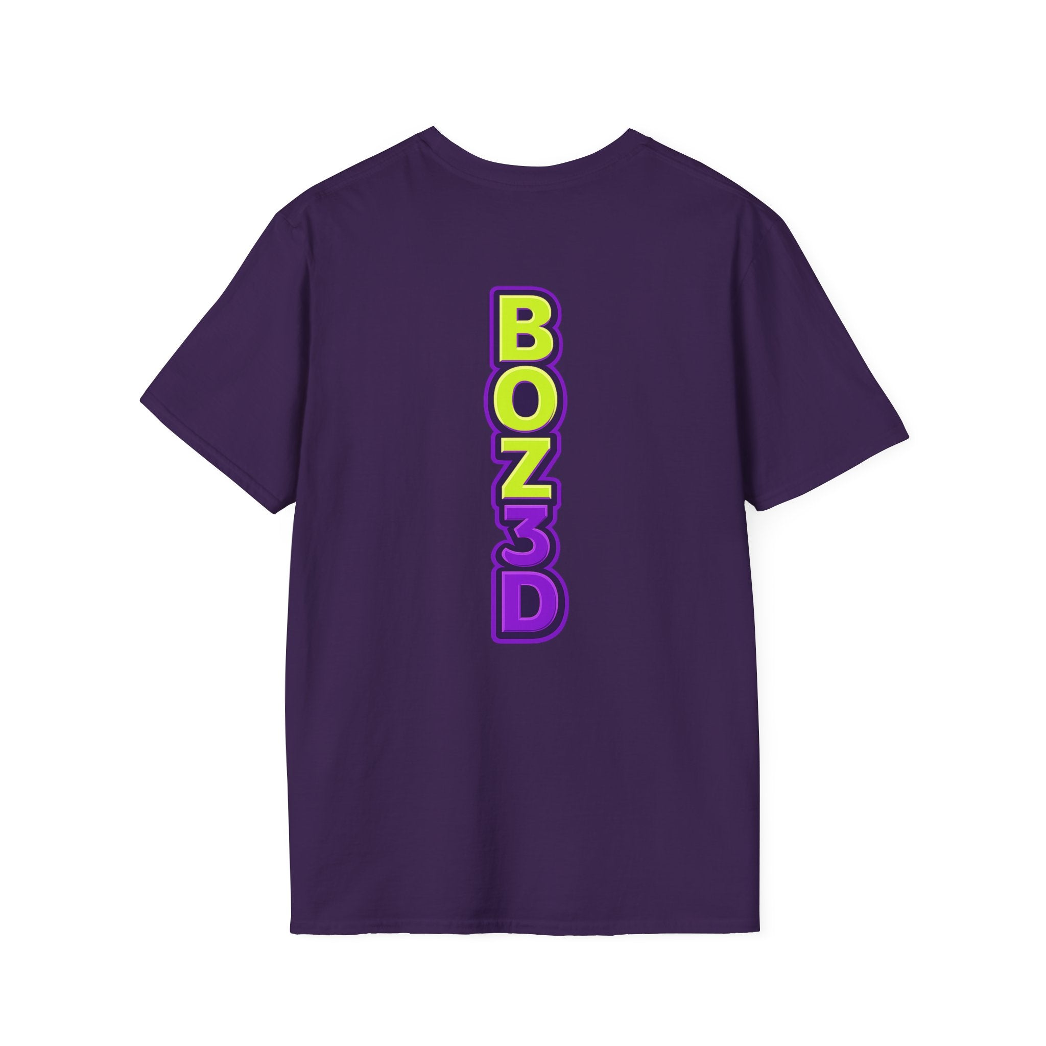BOZ3D Skeleton Knight Color Logo T-Shirt | Green & Purple 3D Printing Maker Tee