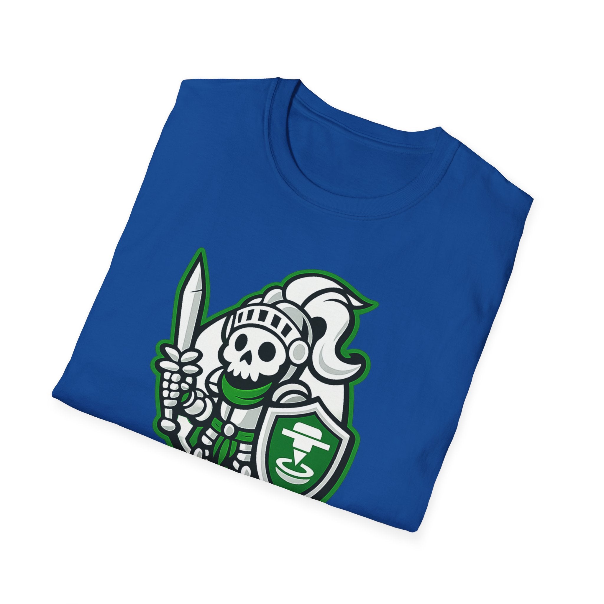 BOZ3D Skeleton Knight Color Logo T-Shirt | White & Green 3D Printing Maker Tee