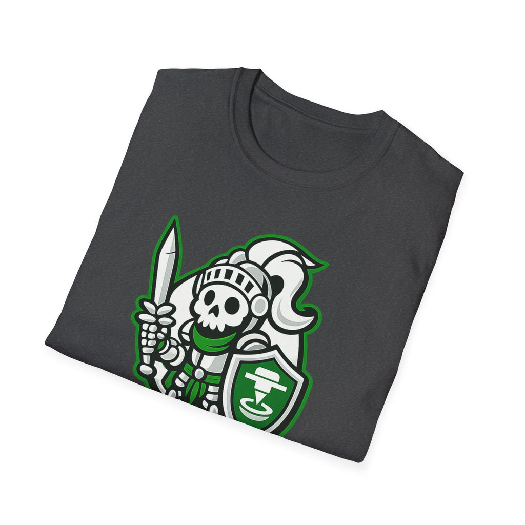 BOZ3D Skeleton Knight Color Logo T-Shirt | White & Green 3D Printing Maker Tee