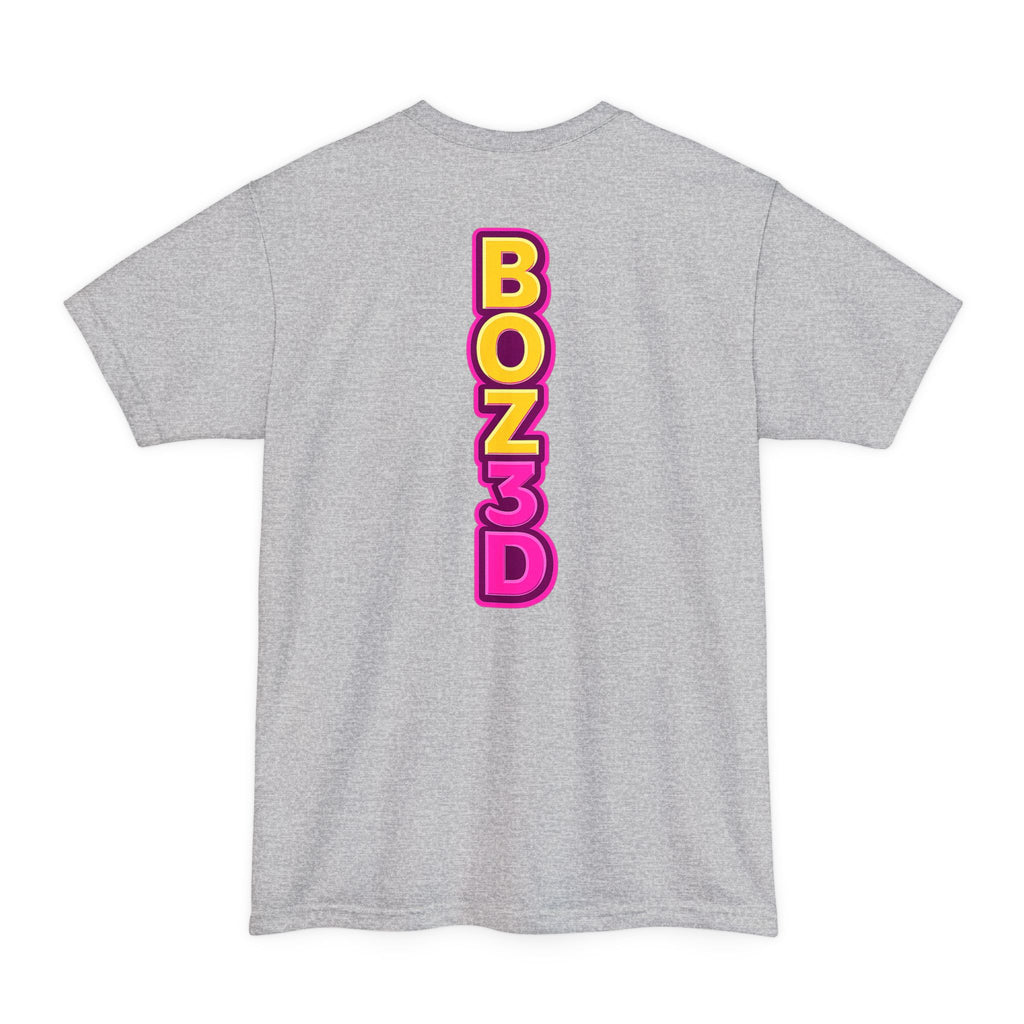 BOZ3D Skeleton Knight Color Logo T-Shirt | Gold & Pink 3D Printing Maker Tee