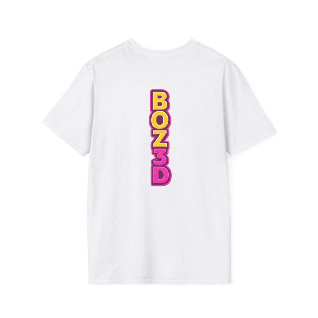 BOZ3D Skeleton Knight Color Logo T-Shirt | Gold & Pink 3D Printing Maker Tee