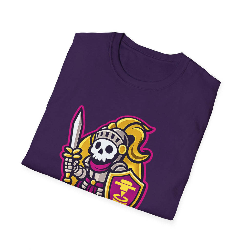 BOZ3D Skeleton Knight Color Logo T-Shirt | Gold & Pink 3D Printing Maker Tee