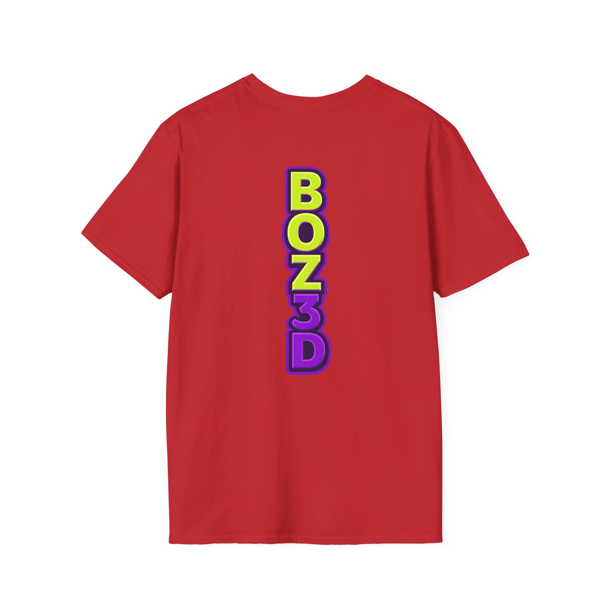 BOZ3D Skeleton Knight Color Logo T-Shirt | Green & Purple 3D Printing Maker Tee