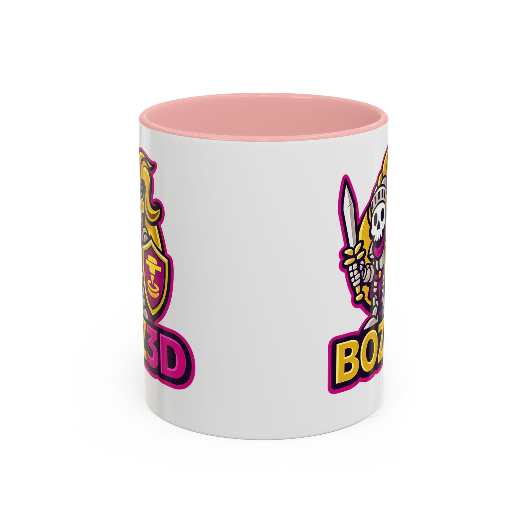 Skull Knight Logo Accent Coffee Mug (11/15oz) — BOZ3D Gaming Drinkware