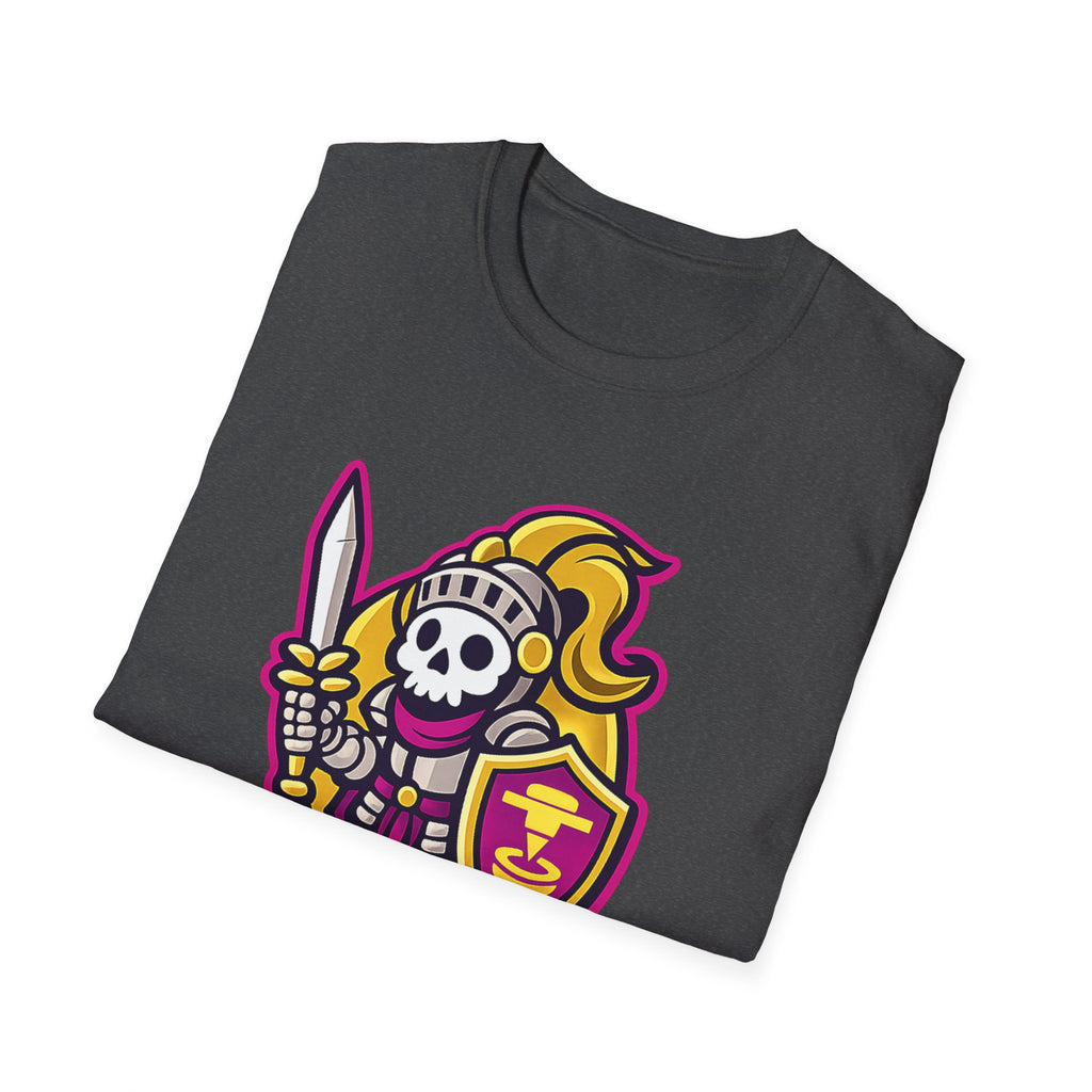 BOZ3D Skeleton Knight Color Logo T-Shirt | Gold & Pink 3D Printing Maker Tee