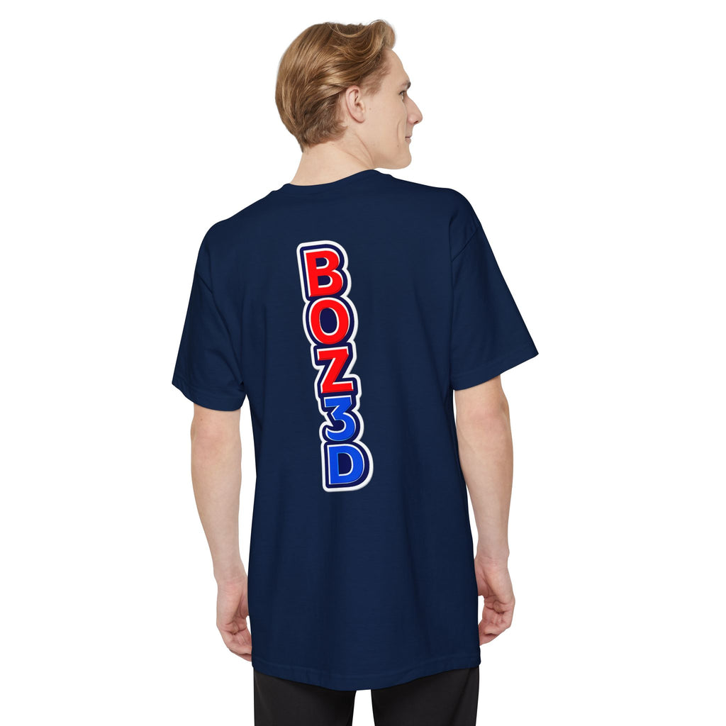 BOZ3D Skeleton Knight Color Logo T-Shirt | Red, White & Blue 3D Printing Maker Tee