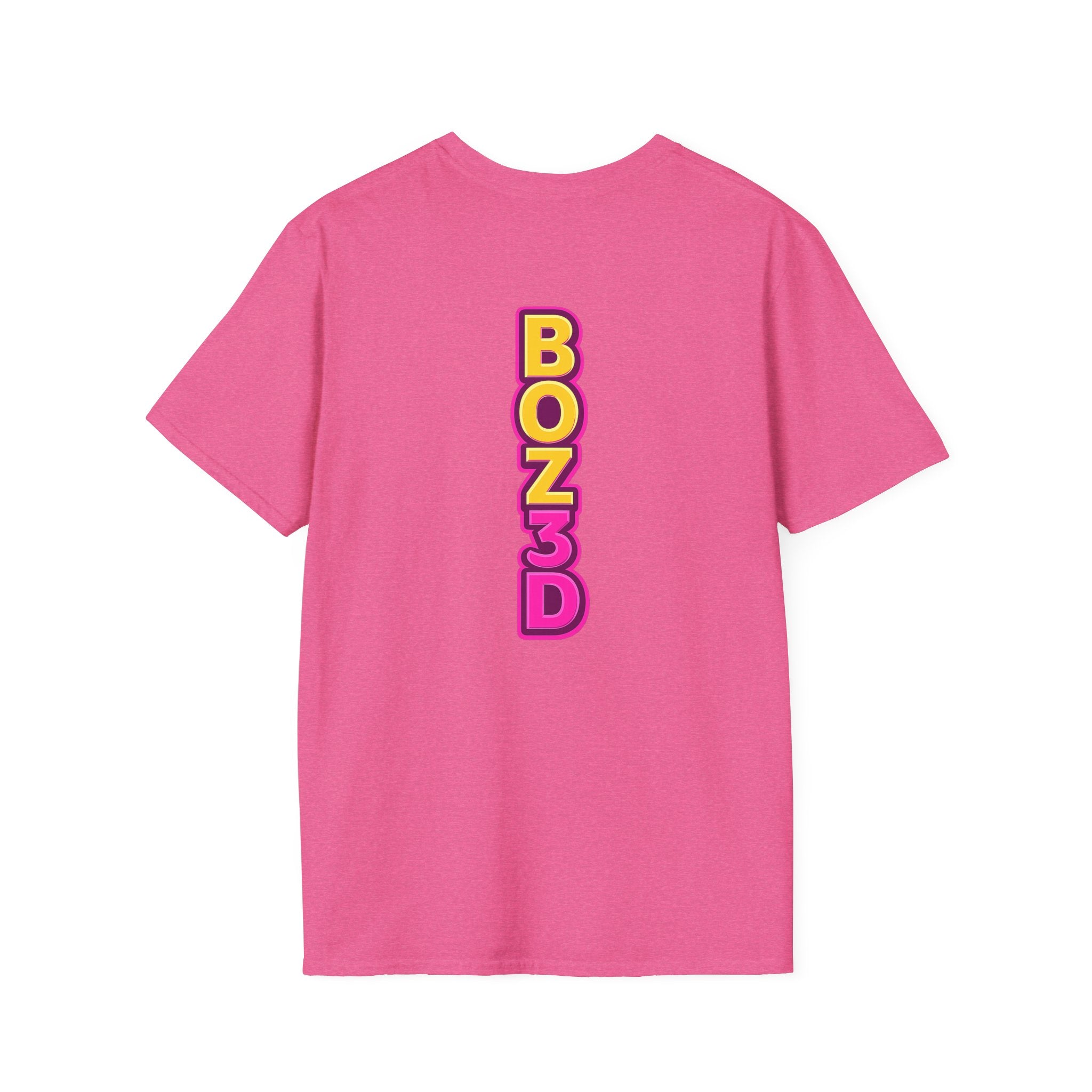 BOZ3D Skeleton Knight Color Logo T-Shirt | Gold & Pink 3D Printing Maker Tee