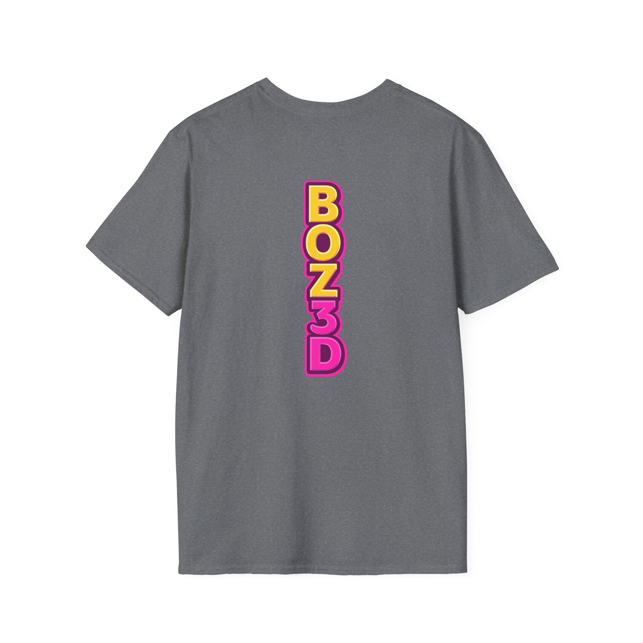 BOZ3D Skeleton Knight Color Logo T-Shirt | Gold & Pink 3D Printing Maker Tee