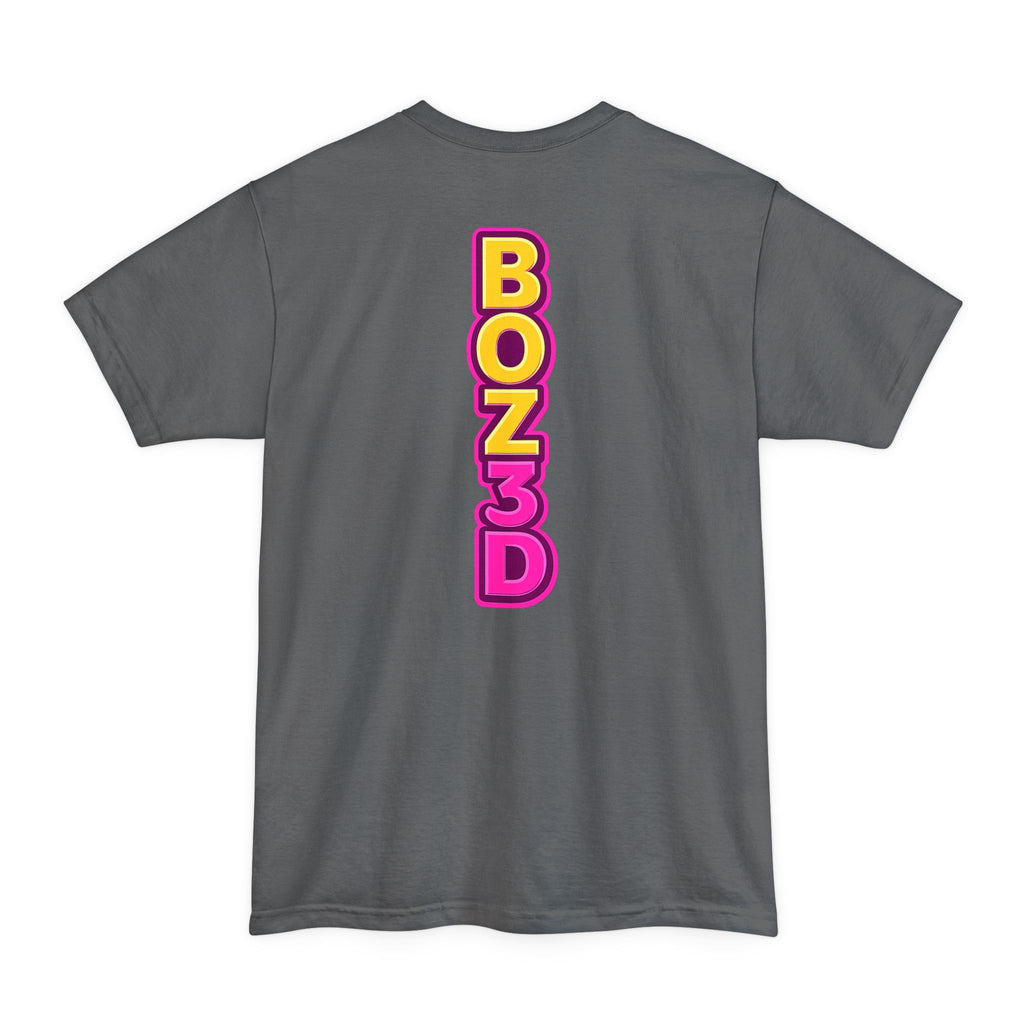BOZ3D Skeleton Knight Color Logo T-Shirt | Gold & Pink 3D Printing Maker Tee