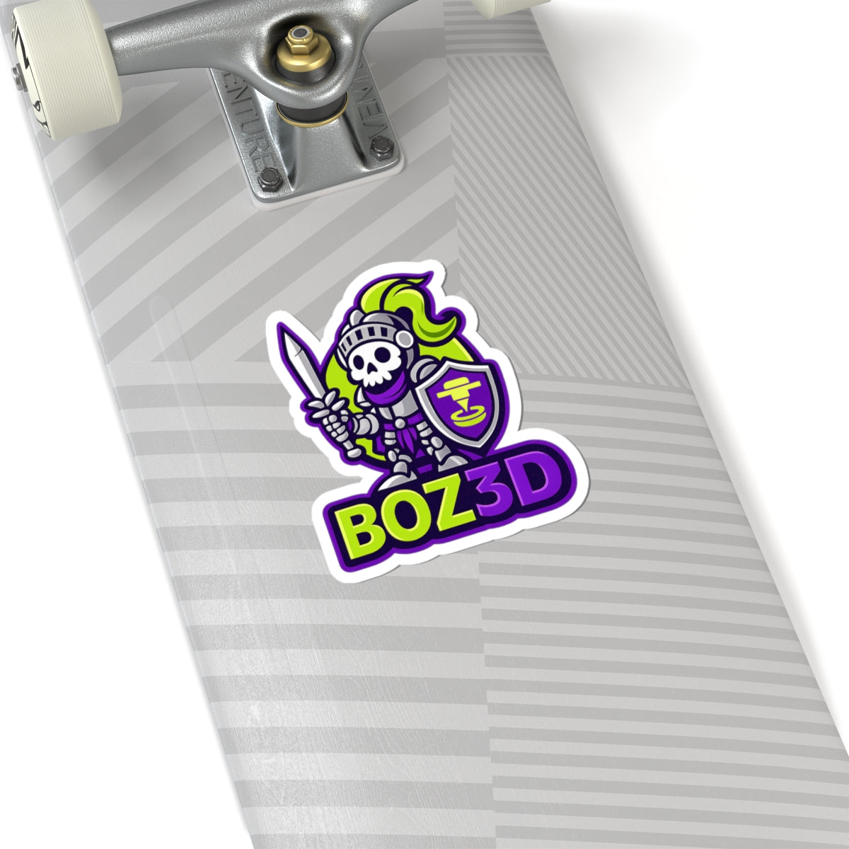 BOZ3D Skeleton Knight Sticker | Green & Purple 3D Printing Maker Decal