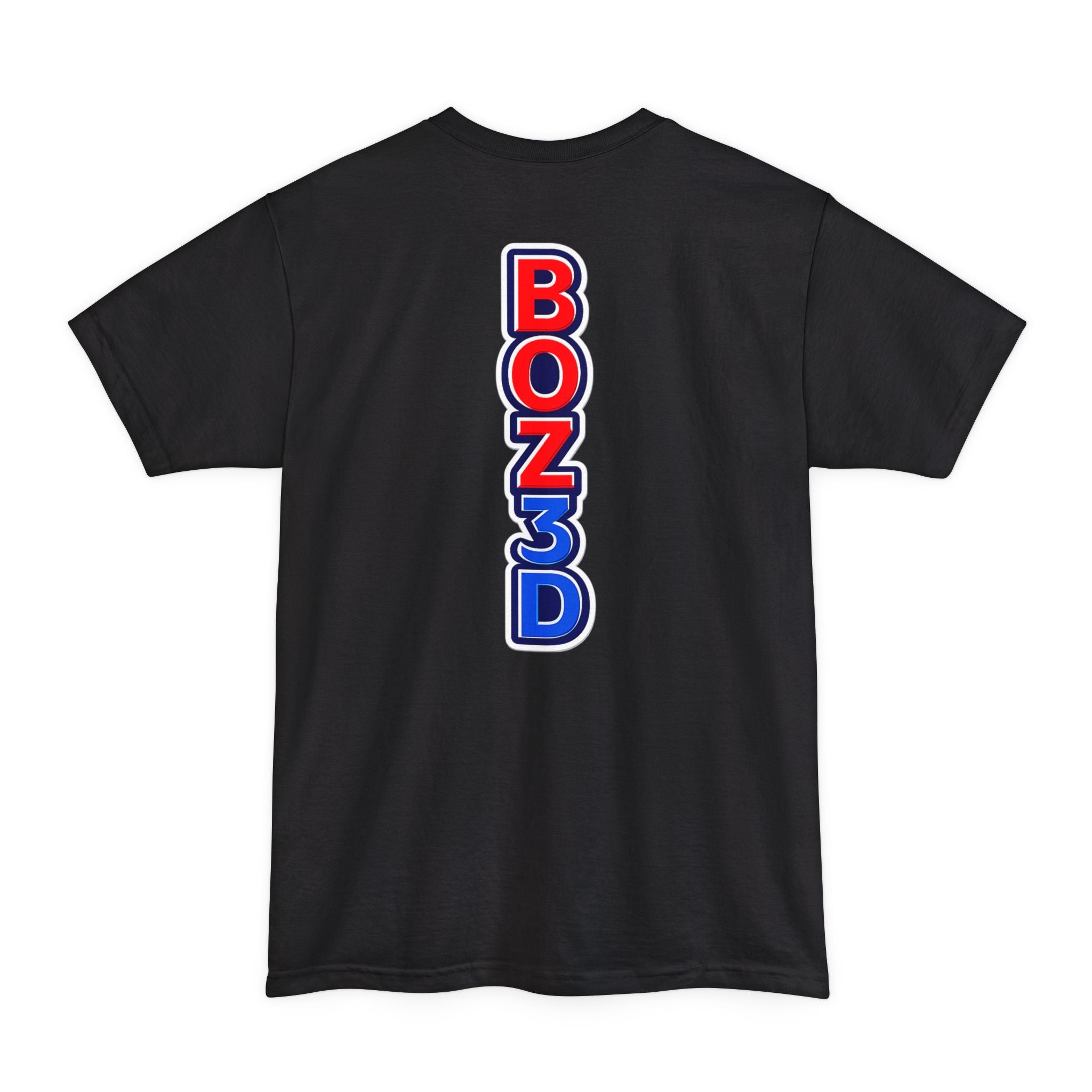 BOZ3D Skeleton Knight Color Logo T-Shirt | Red, White & Blue 3D Printing Maker Tee