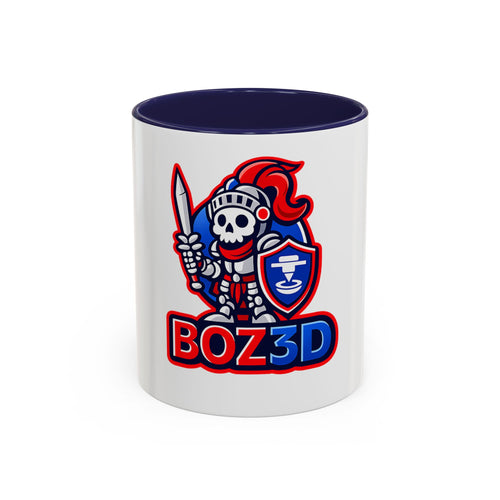 Boz3D Knight Skull Coffee Mug — Gaming Logo Accent Mug (11/15oz)