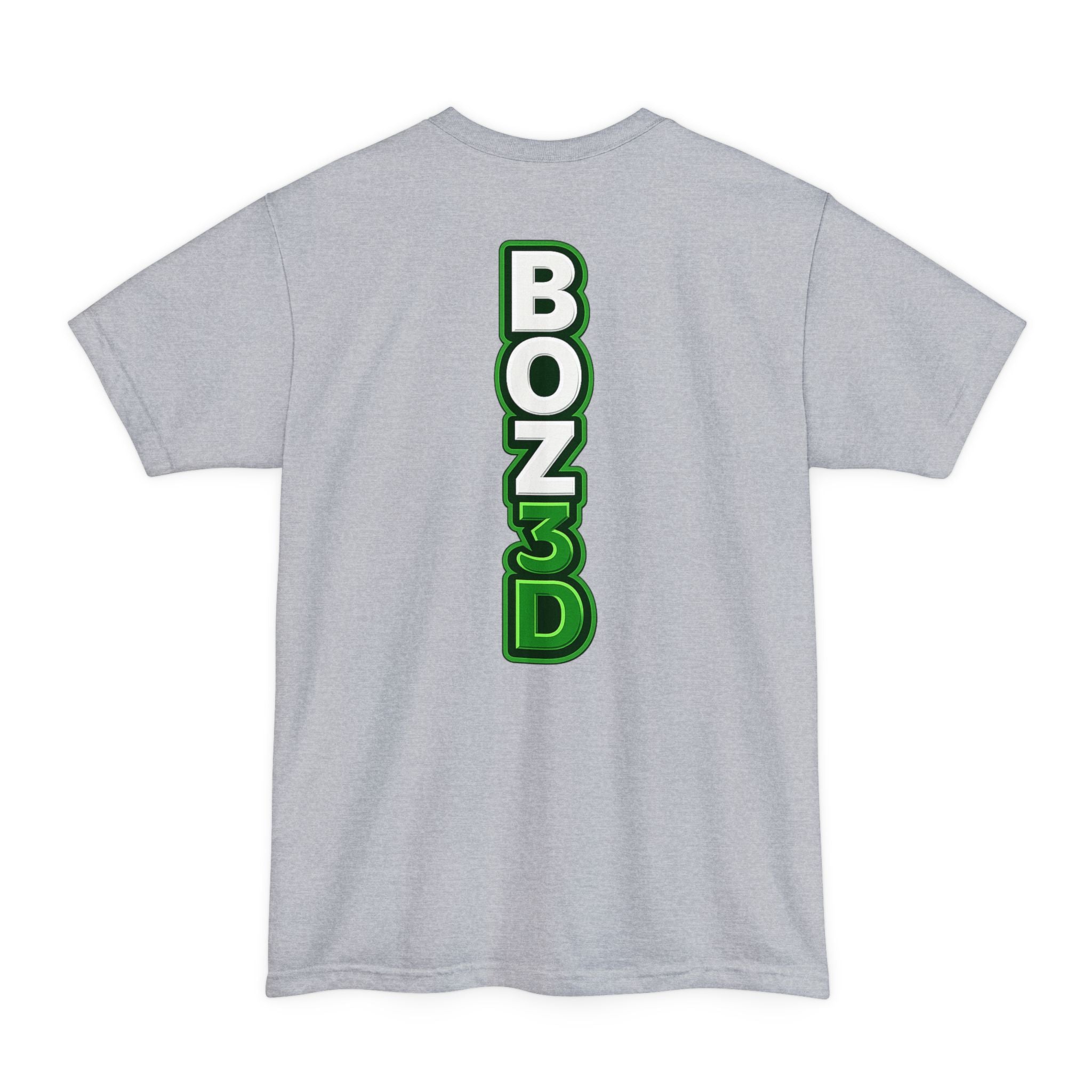 BOZ3D Skeleton Knight Color Logo T-Shirt | White & Green 3D Printing Maker Tall Tee