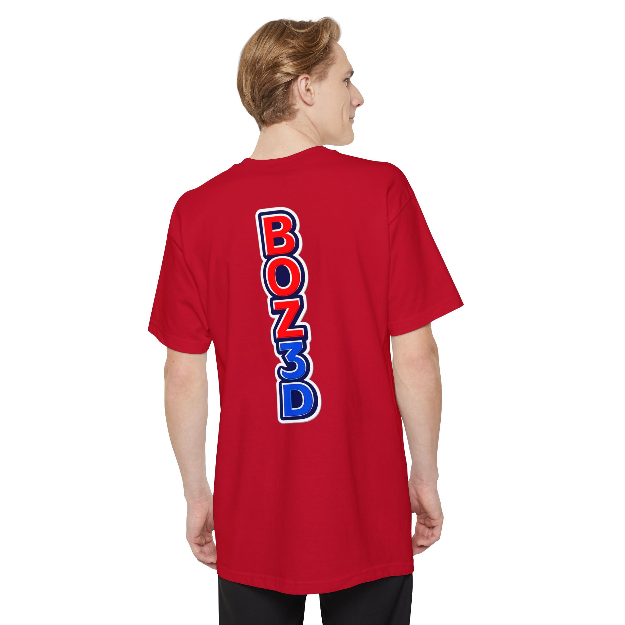 BOZ3D Skeleton Knight Color Logo T-Shirt | Red, White & Blue 3D Printing Maker Tee