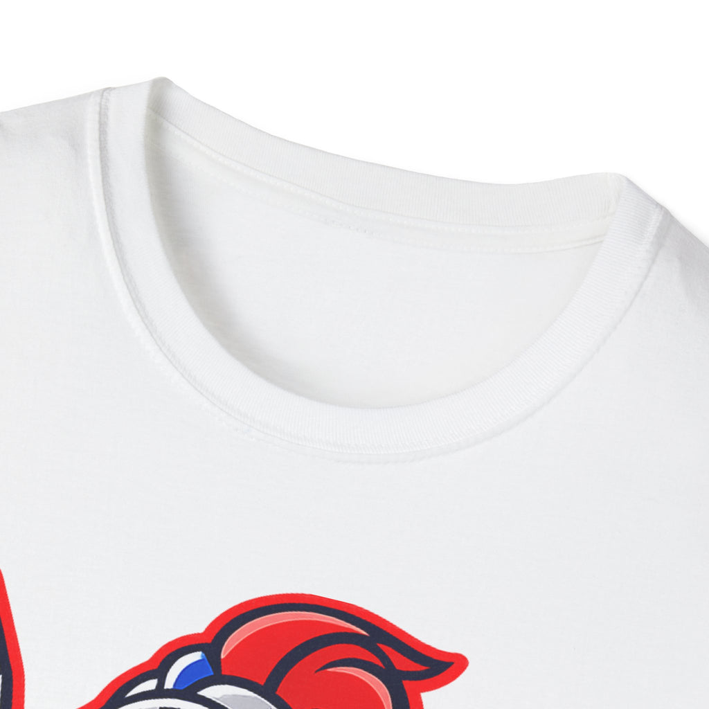 BOZ3D Skeleton Knight Color Logo T-Shirt | Red, White & Blue 3D Printing Maker Tee