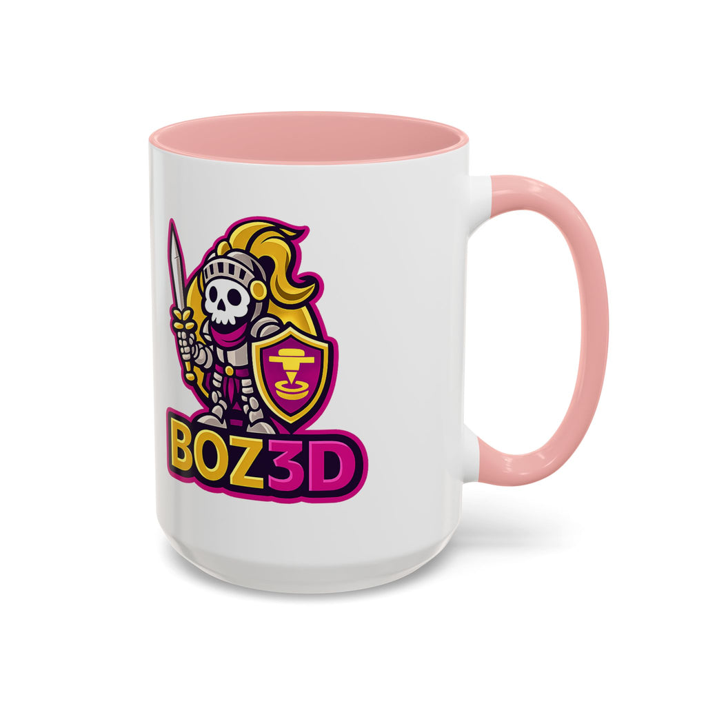 Skull Knight Logo Accent Coffee Mug (11/15oz) — BOZ3D Gaming Drinkware