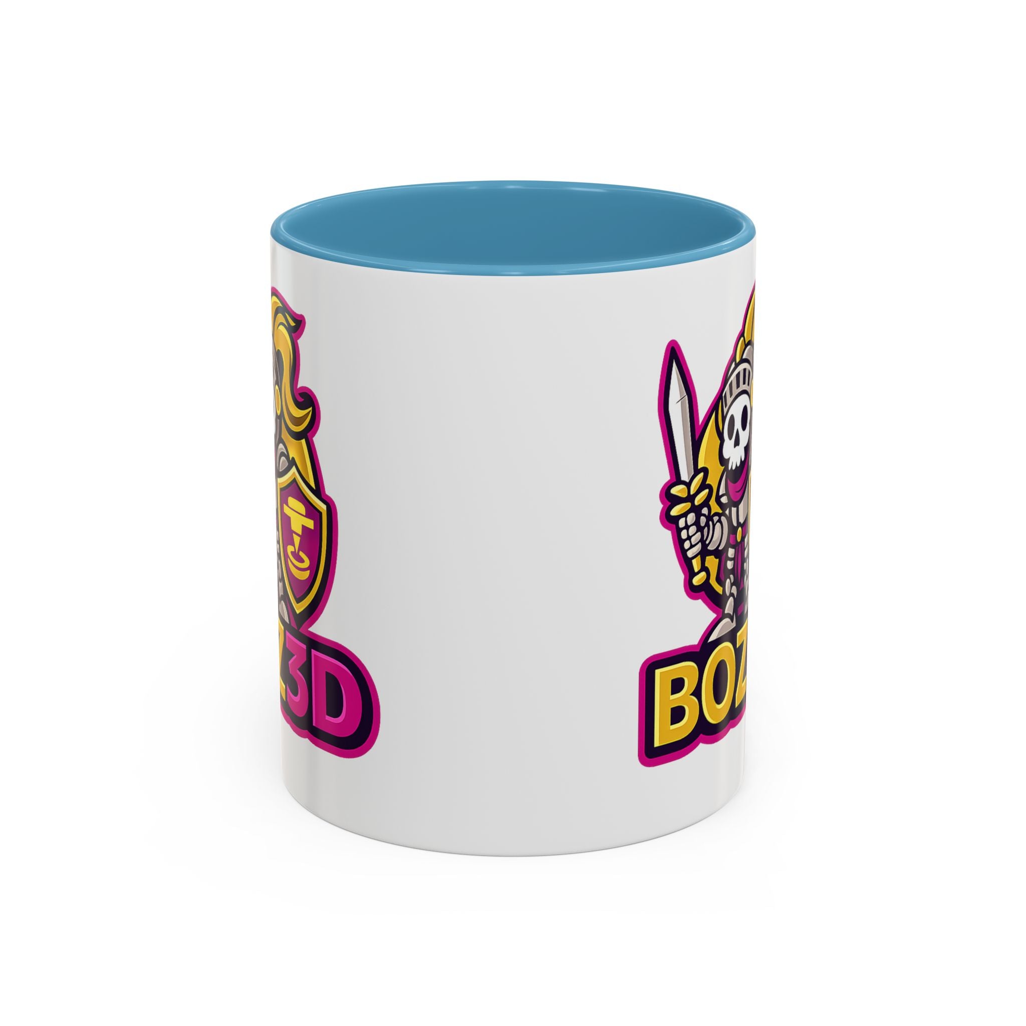 Skull Knight Logo Accent Coffee Mug (11/15oz) — BOZ3D Gaming Drinkware