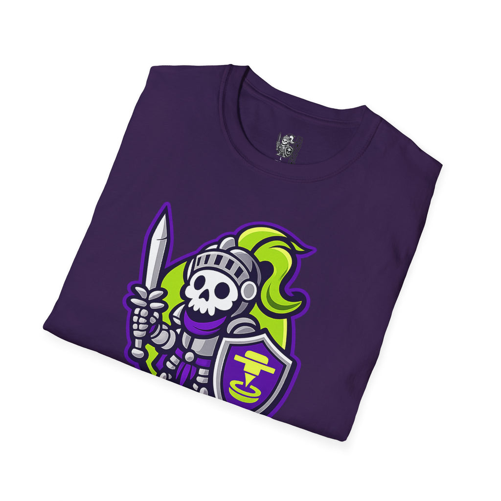 BOZ3D Skeleton Knight Color Logo T-Shirt | Green & Purple 3D Printing Maker Tee