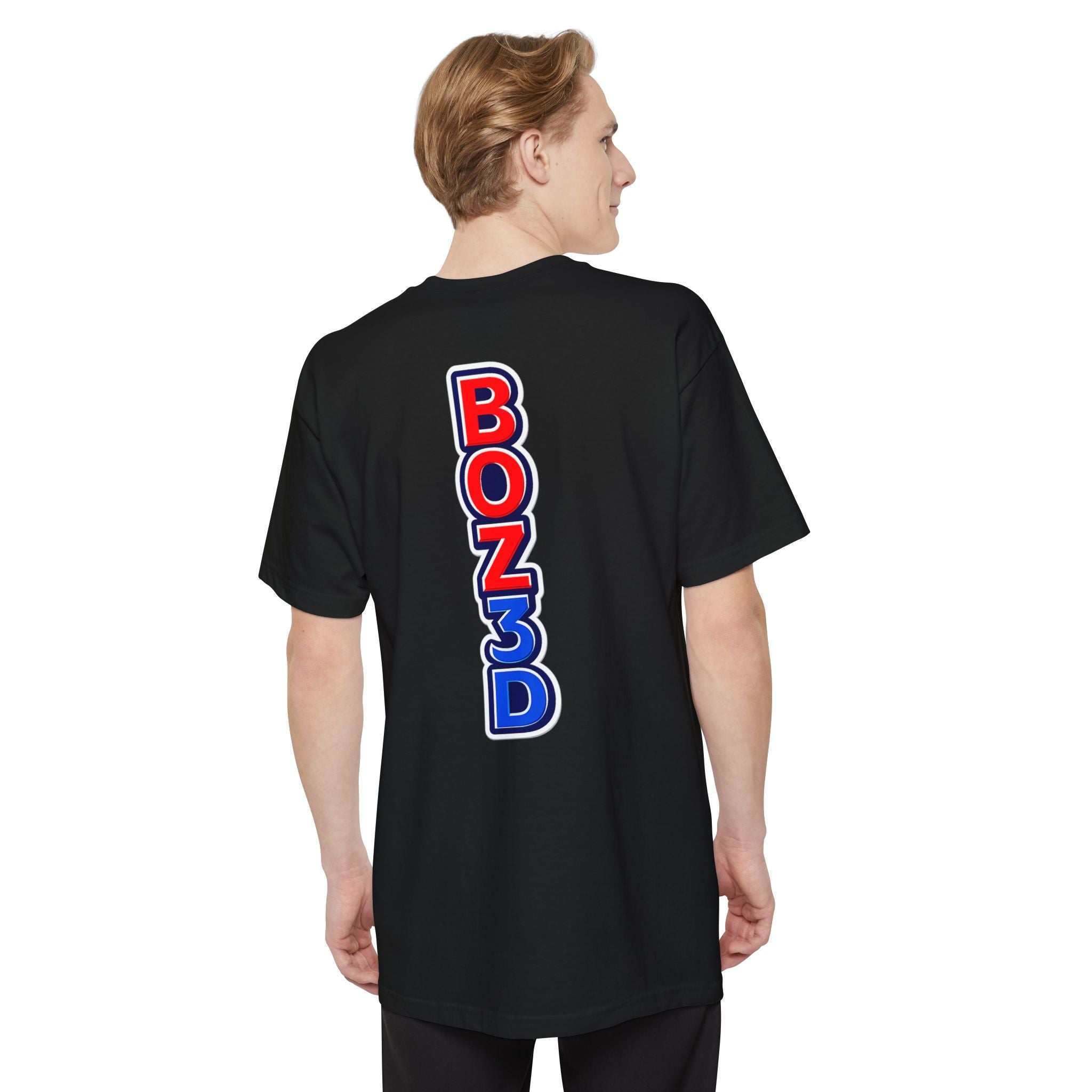 BOZ3D Skeleton Knight Color Logo T-Shirt | Red, White & Blue 3D Printing Maker Tee