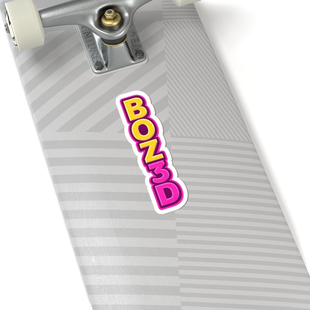 BOZ3D Logo Sticker – Pink & Gold Edition