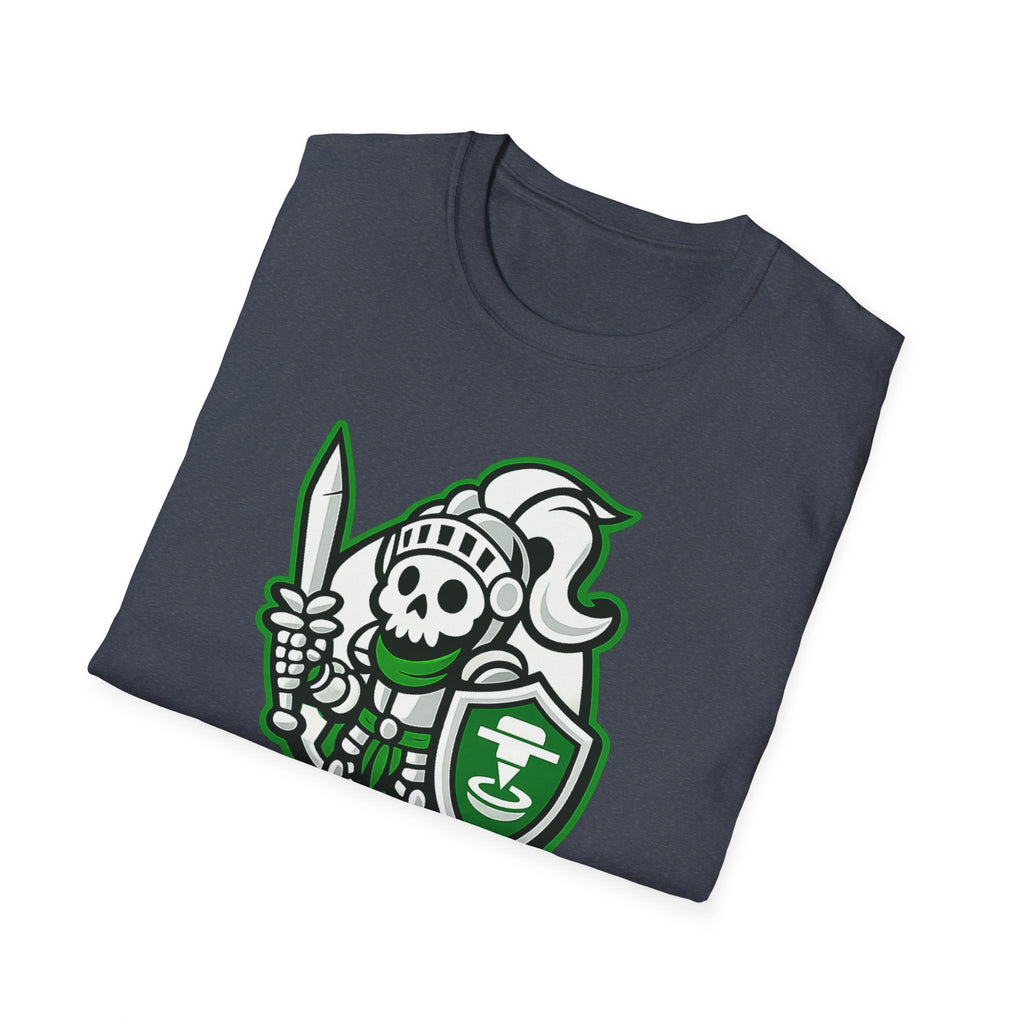 BOZ3D Skeleton Knight Color Logo T-Shirt | White & Green 3D Printing Maker Tee