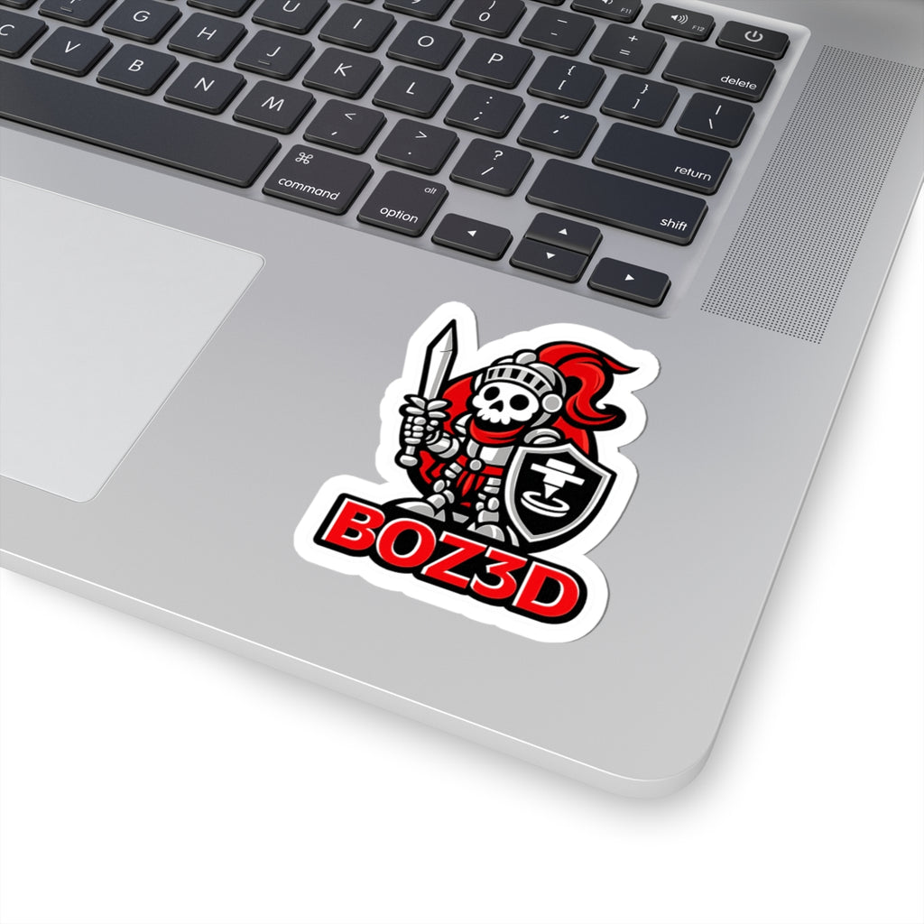 BOZ3D Logo Sticker – Red & White Edition