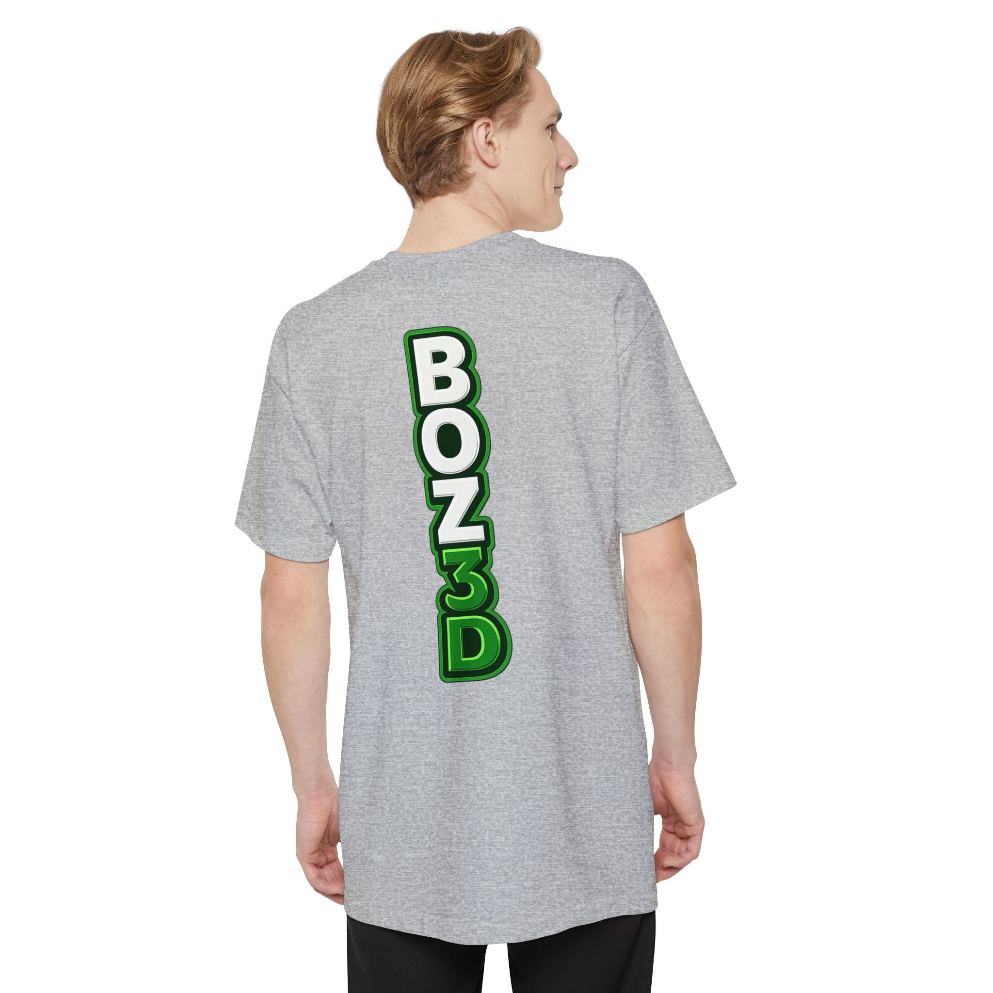BOZ3D Skeleton Knight Color Logo T-Shirt | White & Green 3D Printing Maker Tall Tee