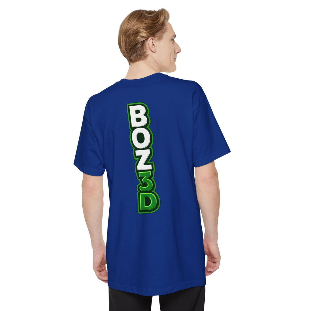 BOZ3D Skeleton Knight Color Logo T-Shirt | White & Green 3D Printing Maker Tall Tee