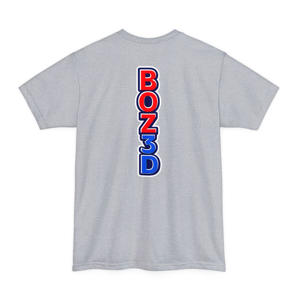 BOZ3D Skeleton Knight Color Logo T-Shirt | Red, White & Blue 3D Printing Maker Tee