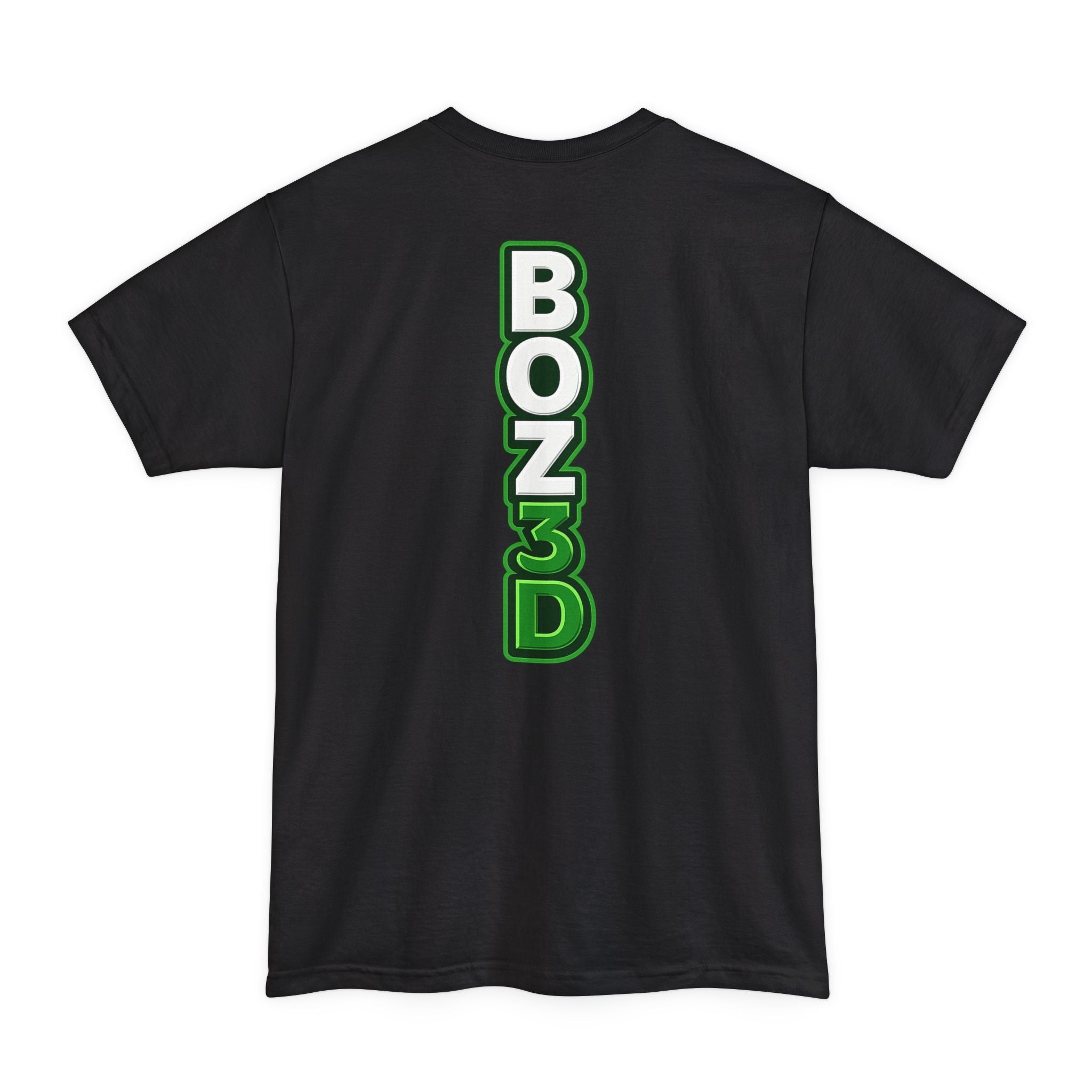 BOZ3D Skeleton Knight Color Logo T-Shirt | White & Green 3D Printing Maker Tall Tee