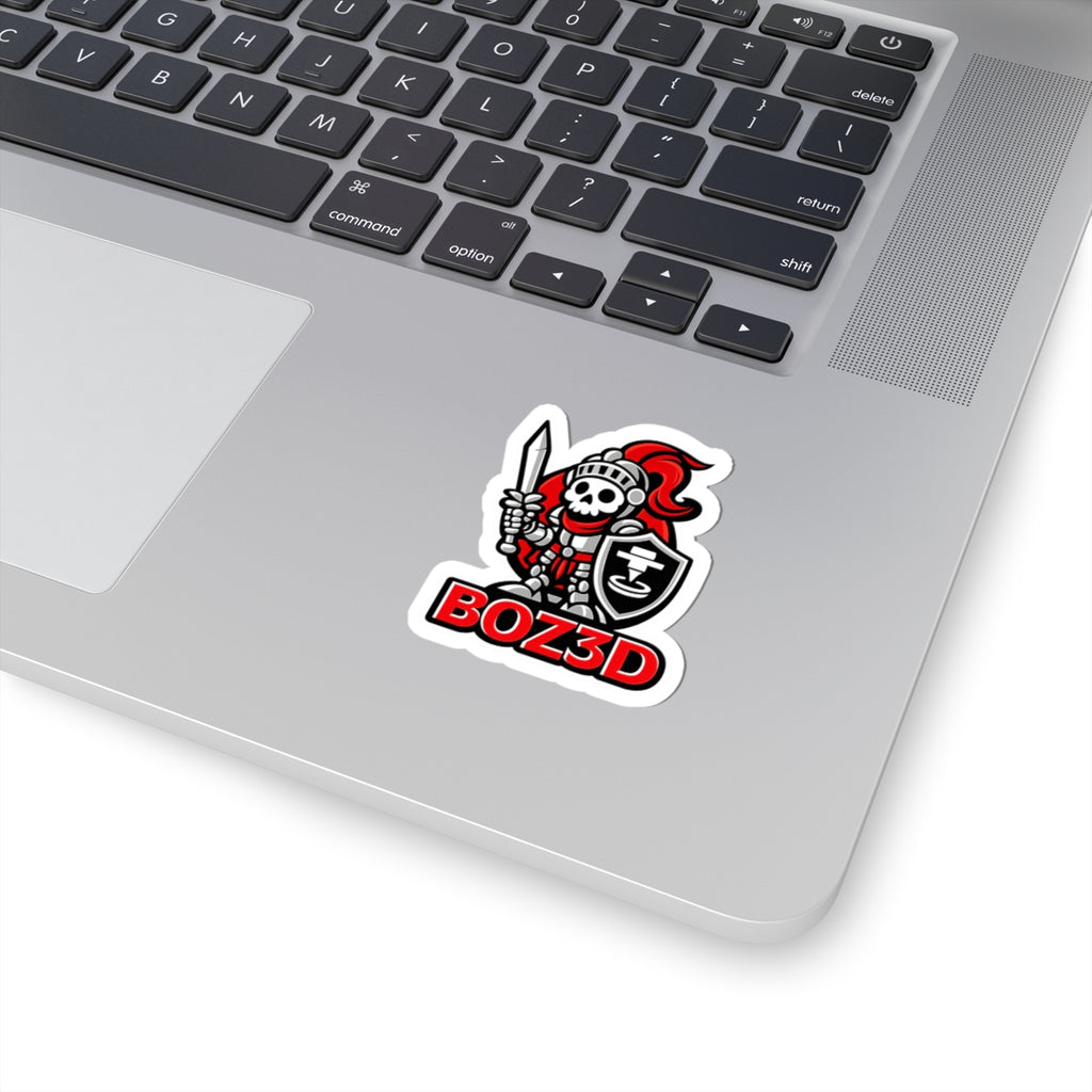 BOZ3D Logo Sticker – Red & White Edition